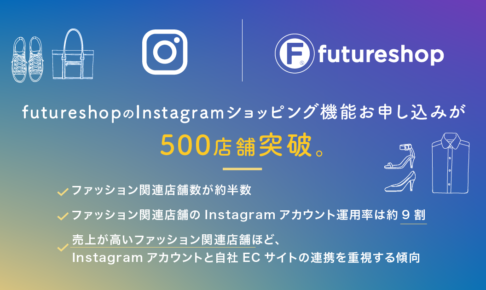 futureshopのInstagramショッピング機能お申し込みが500店舗を突破。自社ECのInstagram運用状況を公開！