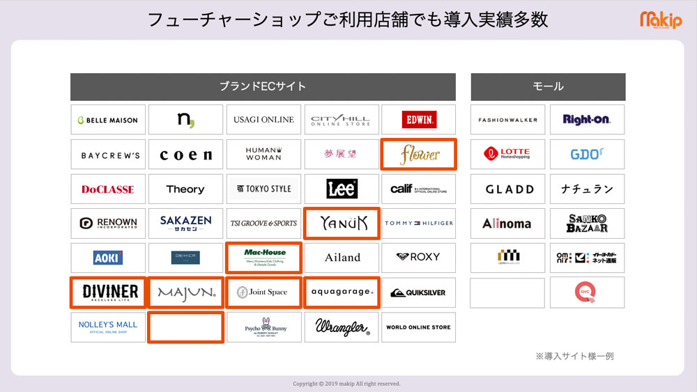 フューチャーショップご利用店舗でも導入実績多数