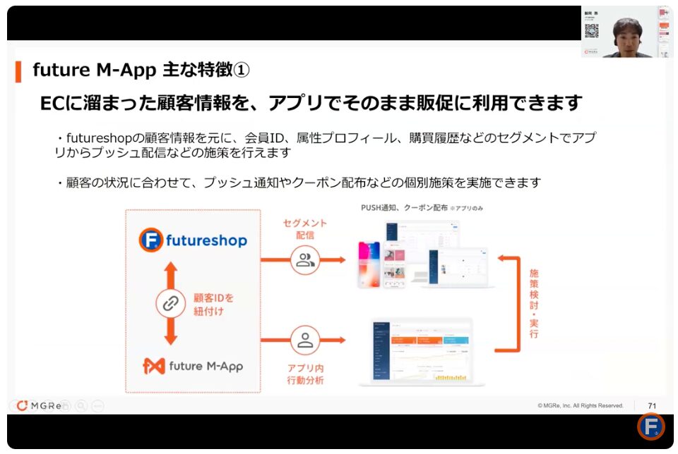 future M-Appの主な特徴と機能例1