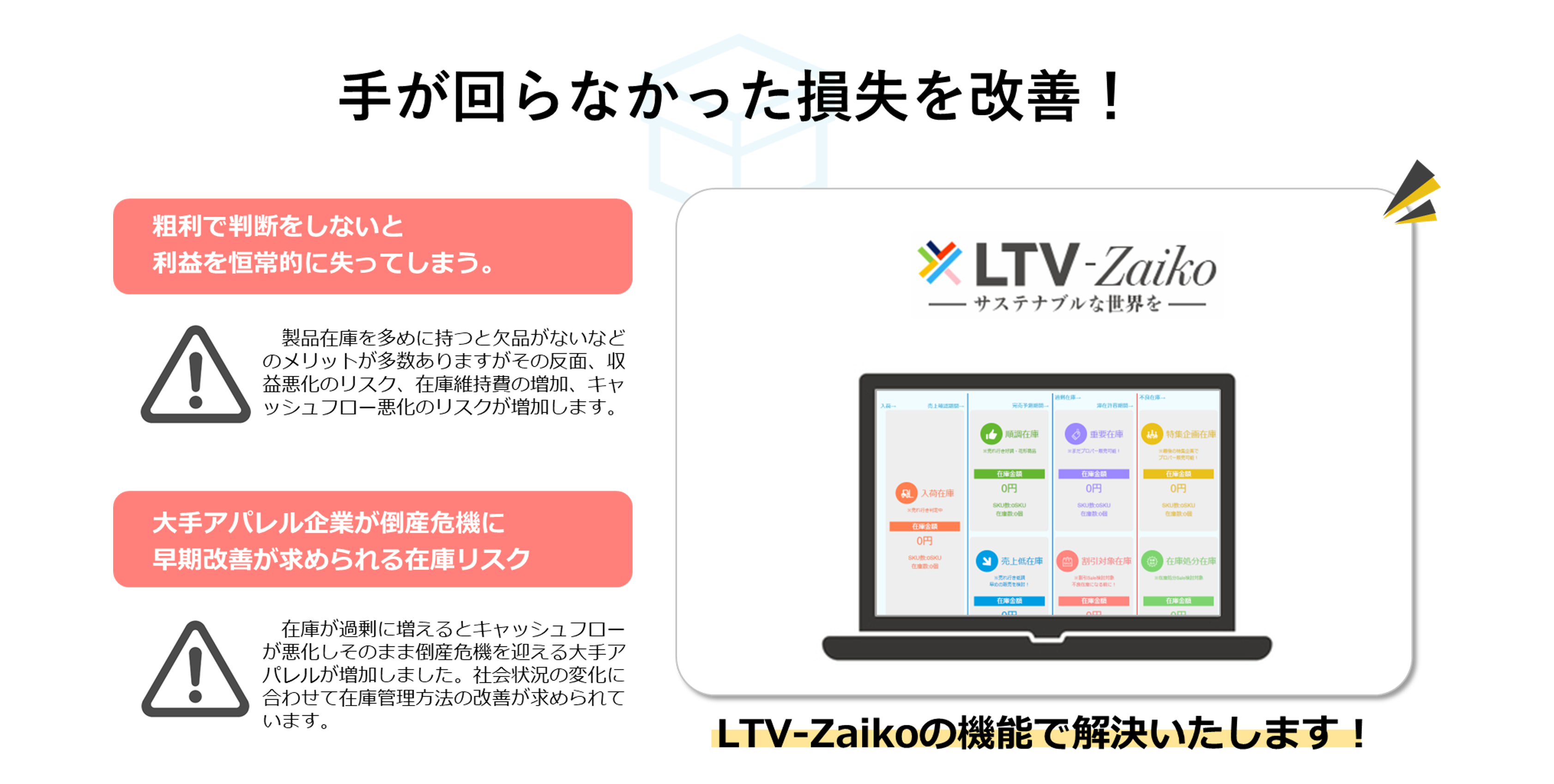 手が回らなかった損失を改善