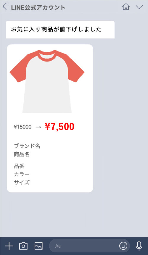 値下げ通知
